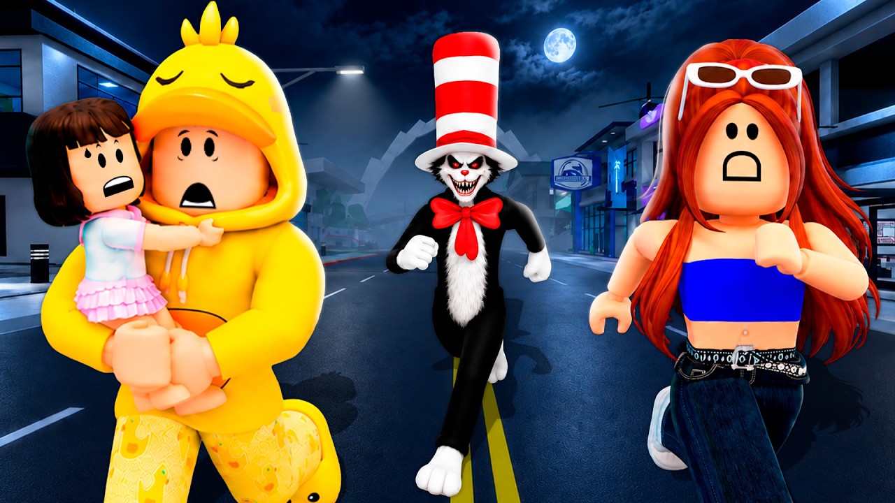 Sobrevivimos al ATAQUE del GATO CON SOMBRERO en Brookhaven Roblox