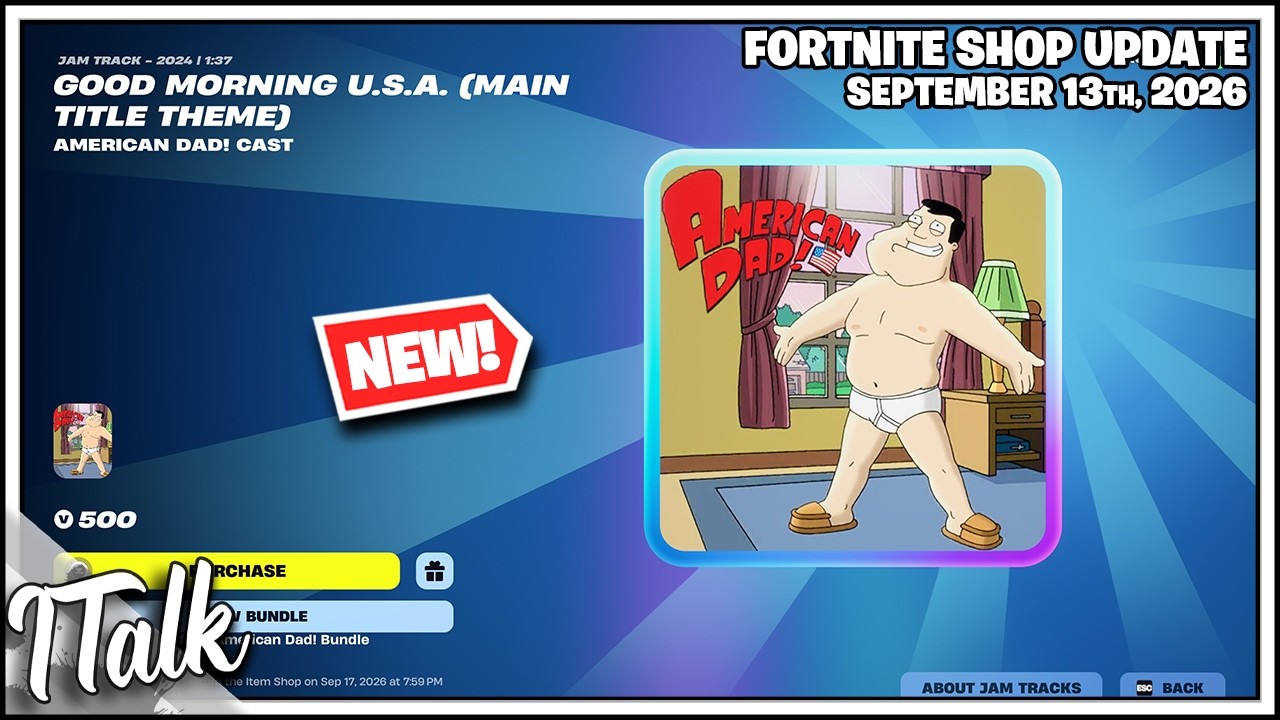 Fortnite Shop AMERICAN DAD IS BACK! [September 13th, 2026] (Fortnite Chapter 7)