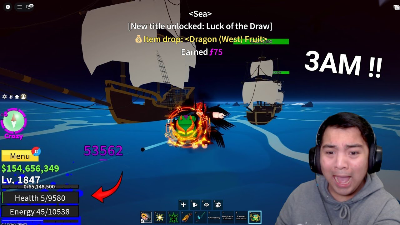 Playing 3AM Blox Fruits + THIS HAPPENED..! ☠️ 