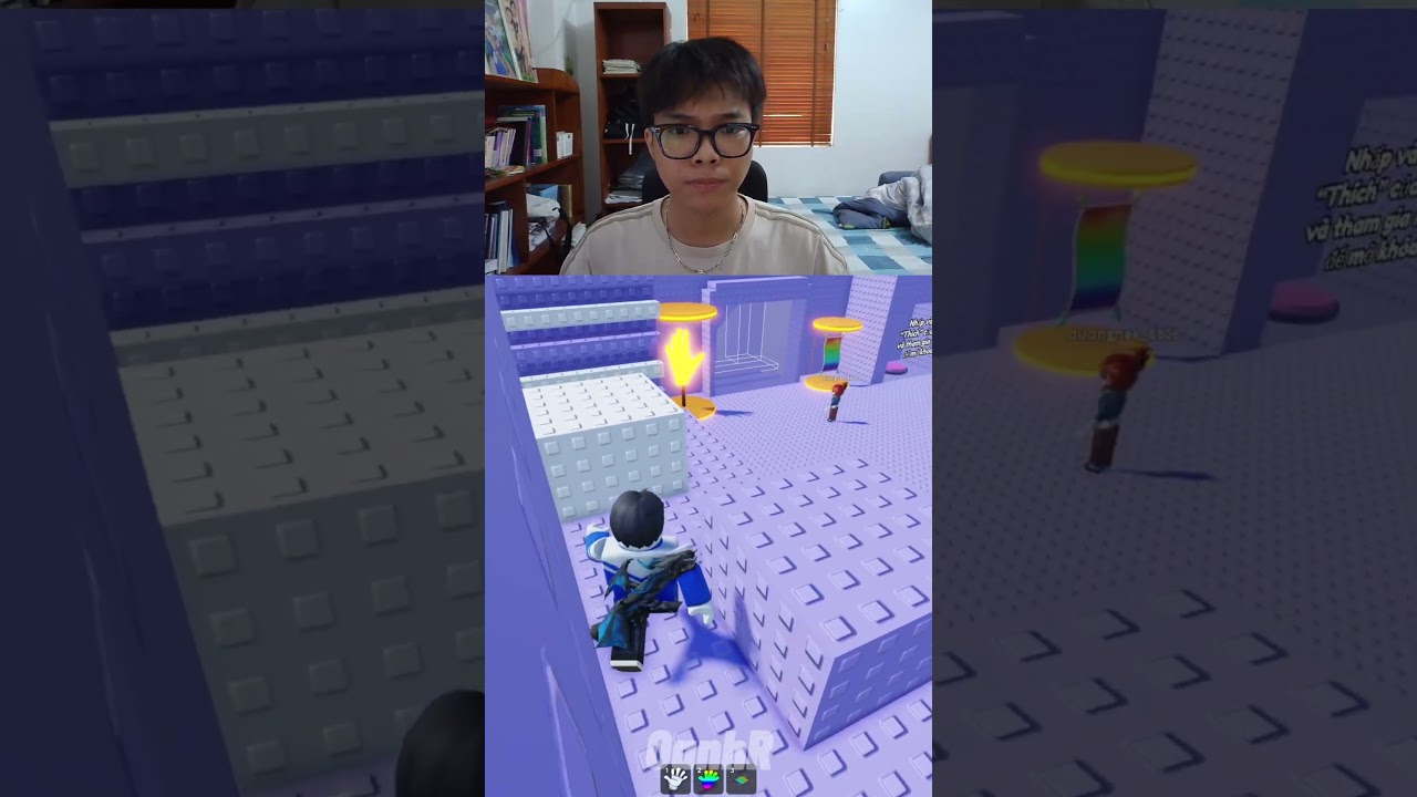 OanhR và RealROSA leo tháp nhưng không được NHẢY #roblox #oanhr #shorts