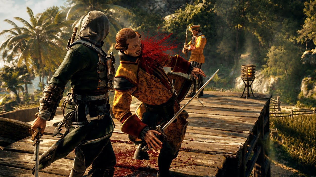 Assassin's Creed Black Flag Resynced - Like a True Assassin (Aggressive Stealth Kills)4K60FPS 