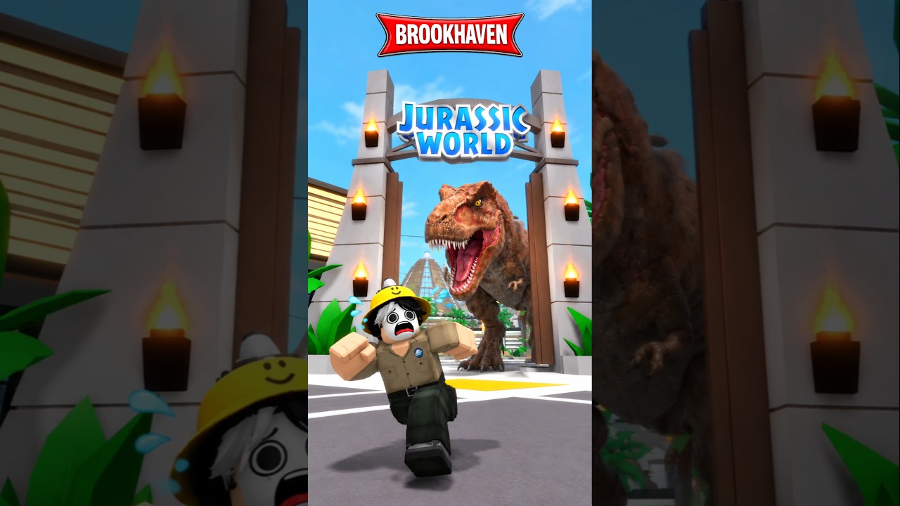 BROOKHAVEN UPDATE JURASSIC WORLD! Cara Menemukan T-REX RAHASIA😱 #roblox #brookhaven