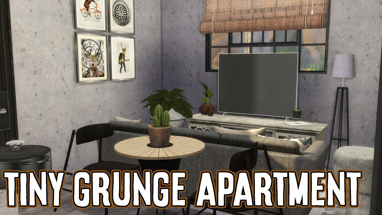 TINY GRUNGE APARTMENT // THE SIMS 4 SPEED BUILD
