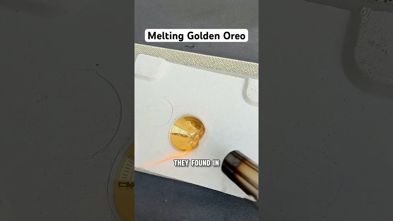 Melting a golden Oreo