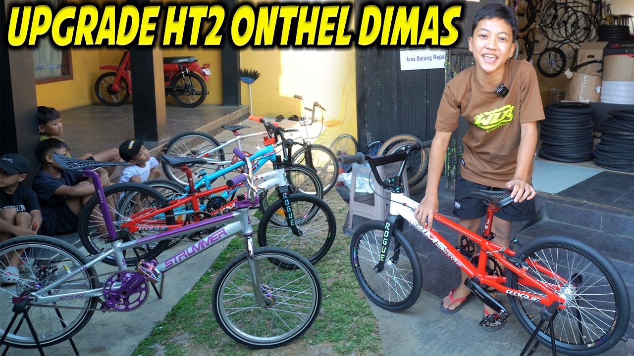 GANTI HT 2 DAN WHELSET ONTHEL DIMAS‼️SEPEDA ROGUE DIMAS MAKIN GANTENG..😍😍