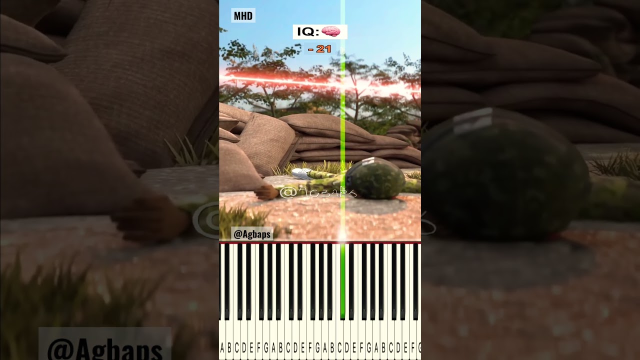 Low IQ Vs High IQ Soldier Countering A Sniper @AgbapsShorts - Piano Tutorial