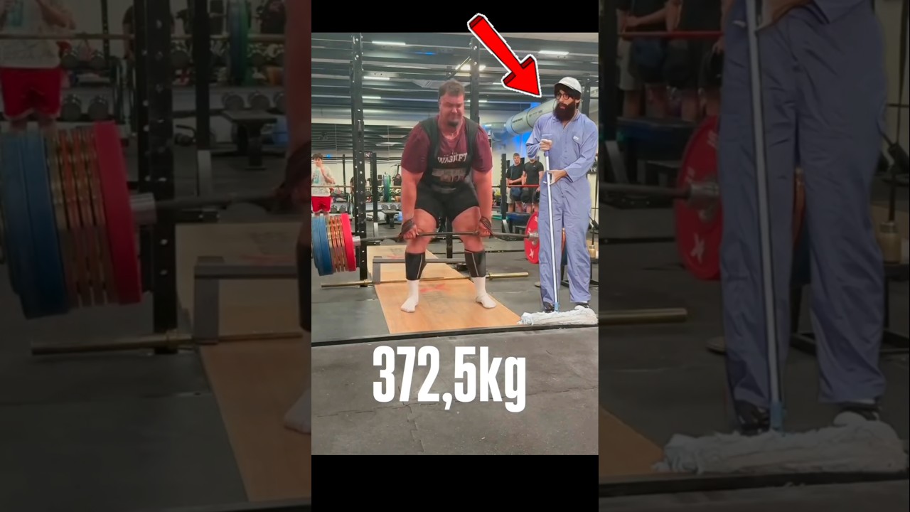 372 .5 KG deadlifting 😱 Reaction Cleaner #anatoly #fyp #viral #youtubeshorts #fitness #gymworkout