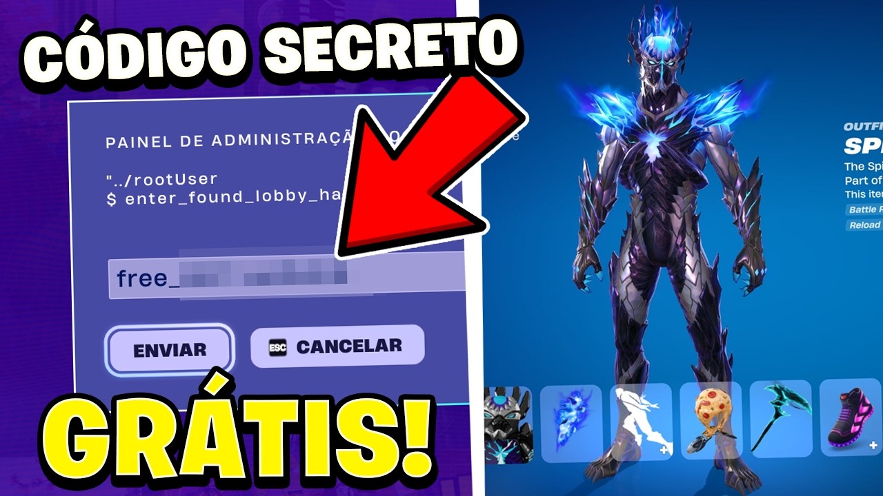 CORRE! NOVO CÓDIGO SECRETO de SKIN GRÁTIS no FORTNITE!