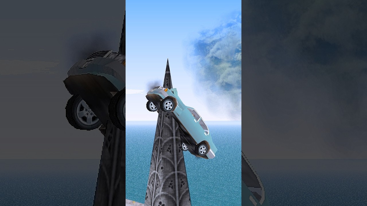 Si el Coche Cae Sobre la Aguja de la Torre #gta #gta5 #yosoydelos7mil
