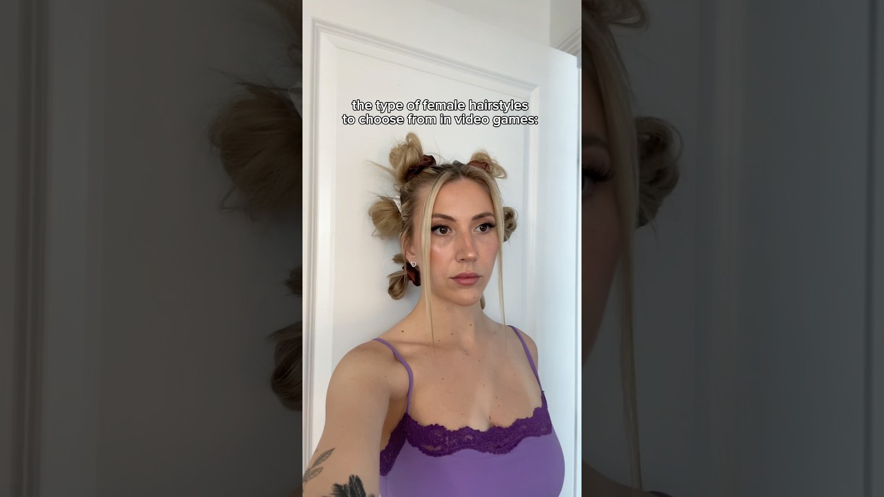 the type of female hairstyles to choose from in video games #gamer #gaming #gta #callofduty #gamers