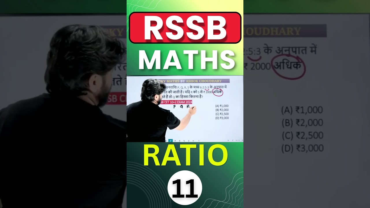 Ratio Questions & Tricks | गणित में अनुपात (Ratio) के महत्वपूर्ण concepts