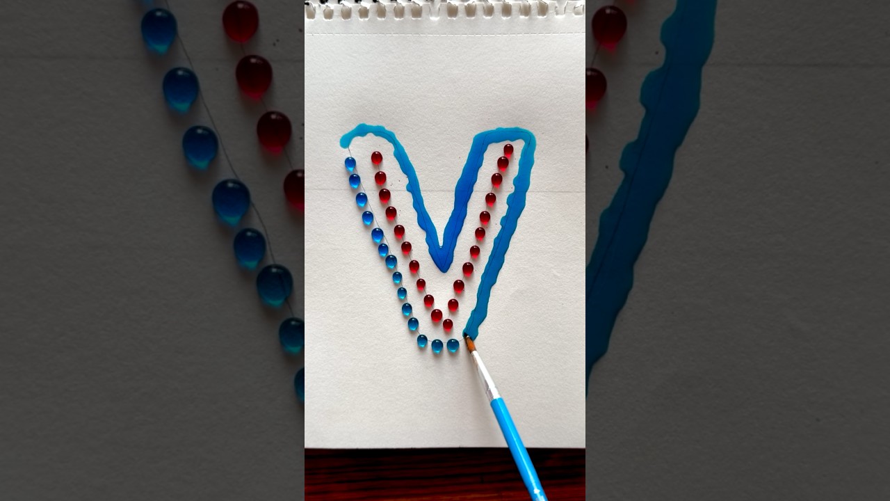 Letter Reverse Water Play #shorts #satisfying #youtubekids #youtubeshorts #art #kidsshorts #viral