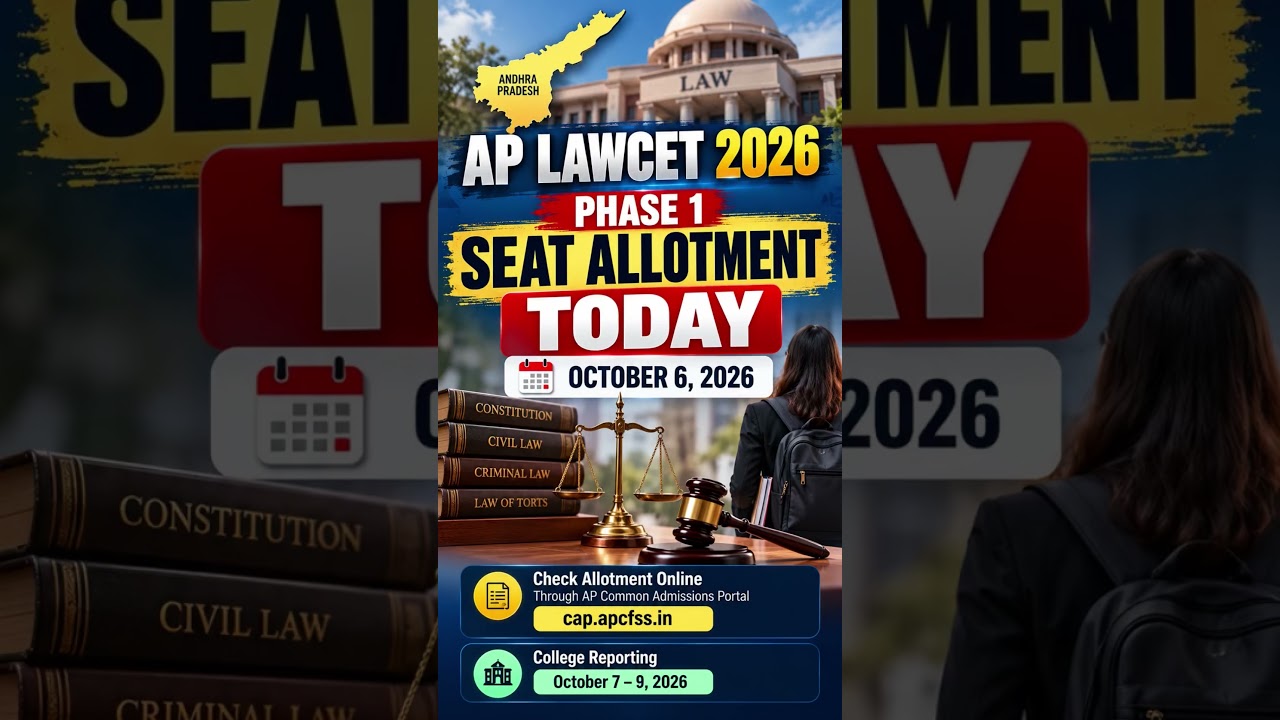 AP LAWCET 2026 Seat Allotment & College Reporting: Required Certificates counseling UG law career
