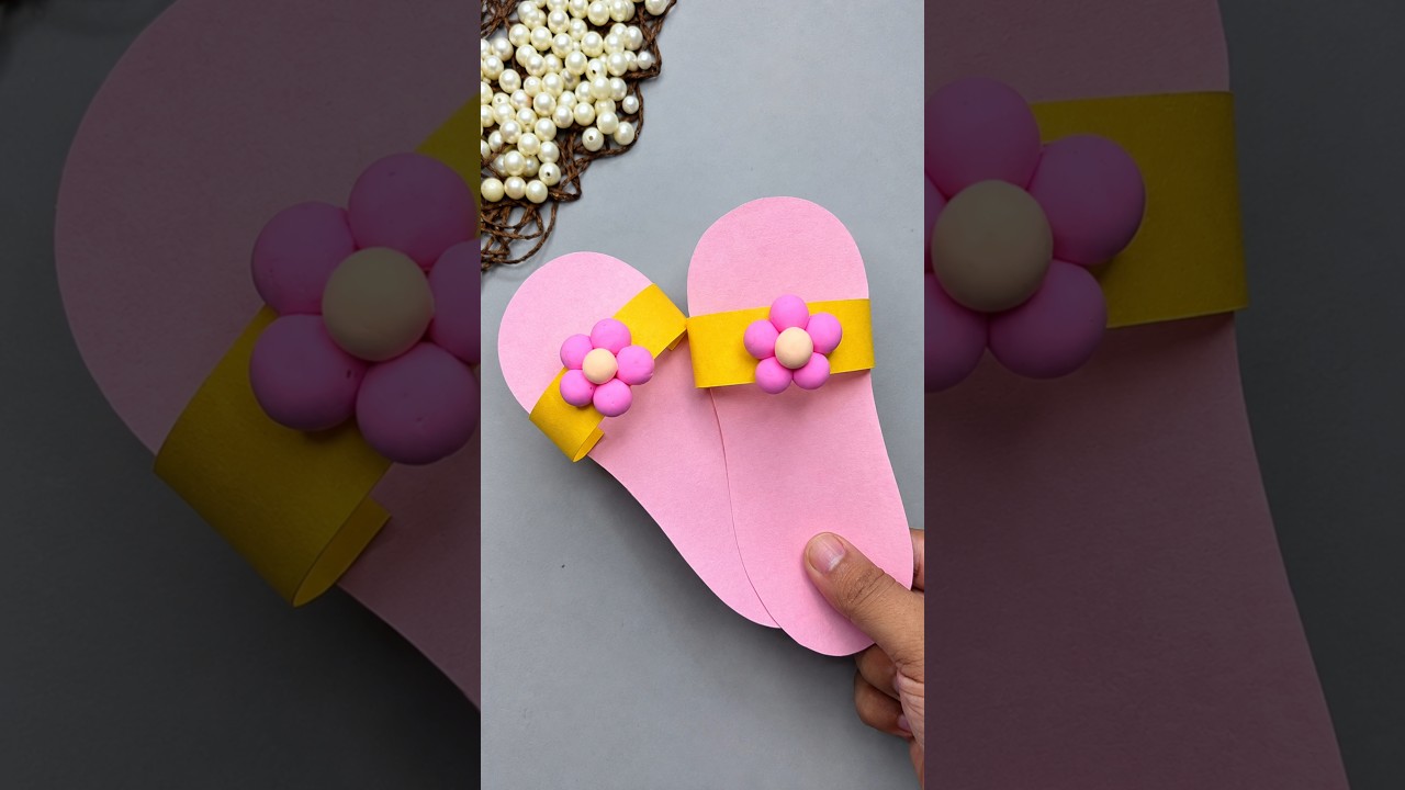 How to make slipper with paper se chappal kaise banaen easy paper craft Diy craft ideas#shorts #art