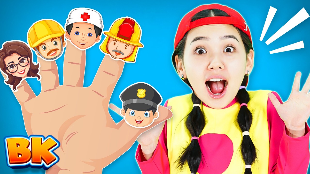 Finger Family Jobs Song 🎵 | Nursery Rhymes & Kids Songs | BisKids World