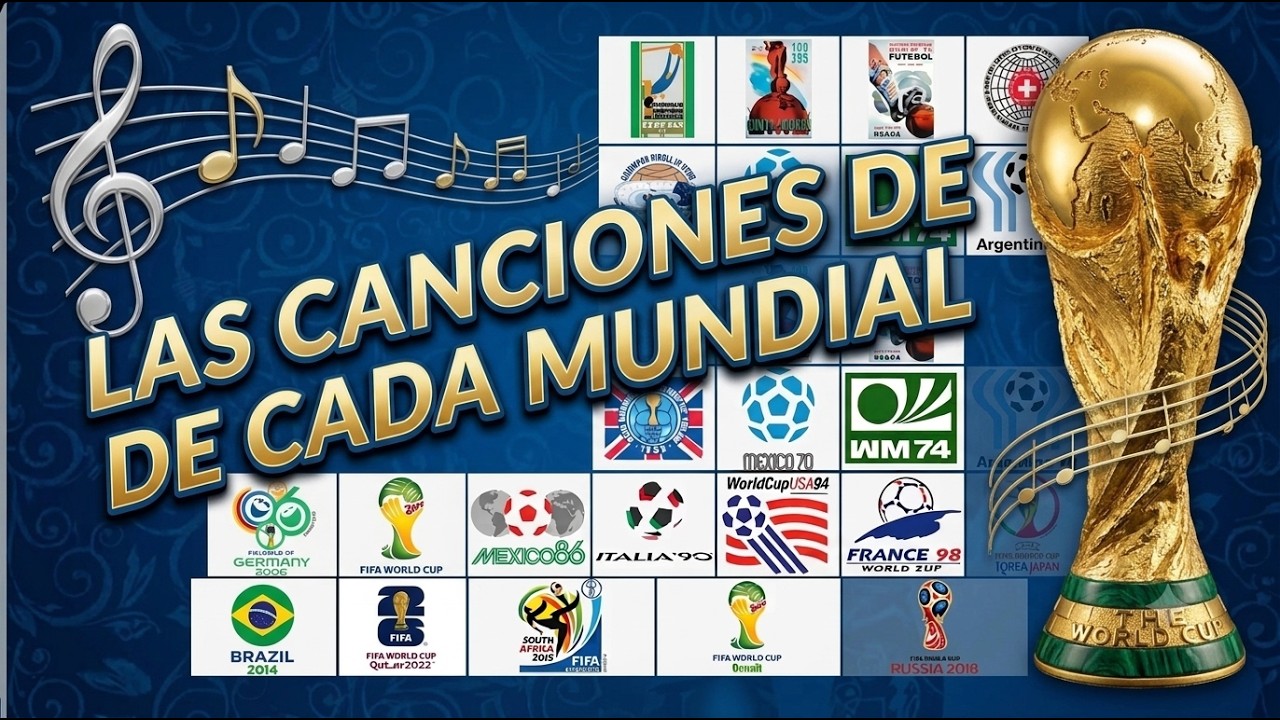 TODAS LAS CANCIONES DE LOS MUNDIALES (1930 - 2026) #mundial #football #fifaworldcup #music #history