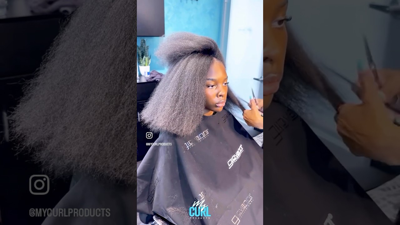 Hair reset trim and style with My Curl products