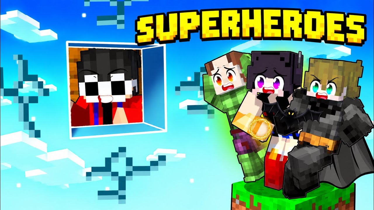 I Trapped My Friends in ONE SUPERHERO BLOCK in Minecraft!
