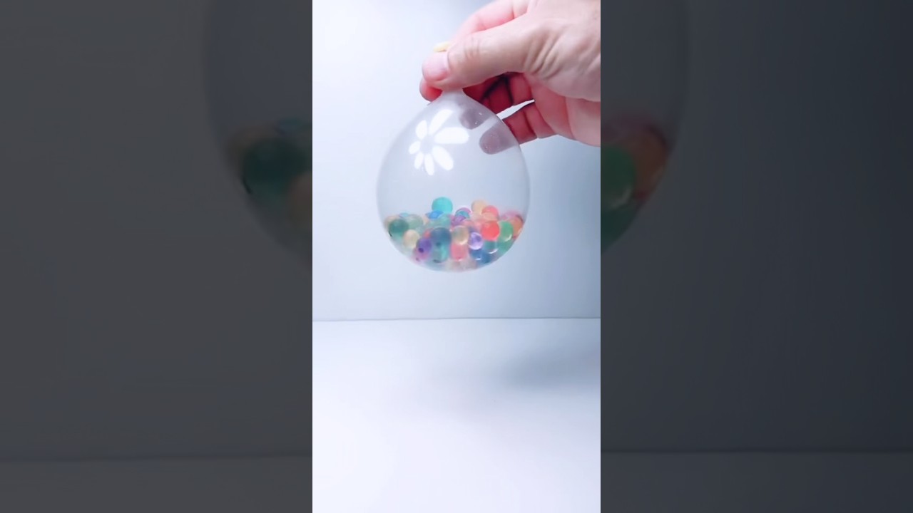 How to make a mini squishy with water beads #shorts