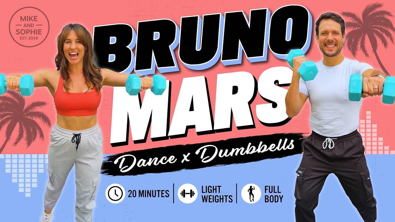 Bruno Mars Dance x Dumbbells Workout | 20-Min Full Body Cardio + Sculpt