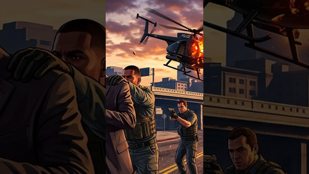 Michael Aur FIB Ki Fight 😱 Trevor Ne Helicopter Hi Uda Diya! #shortsviral  #gta5  #gtav #gta