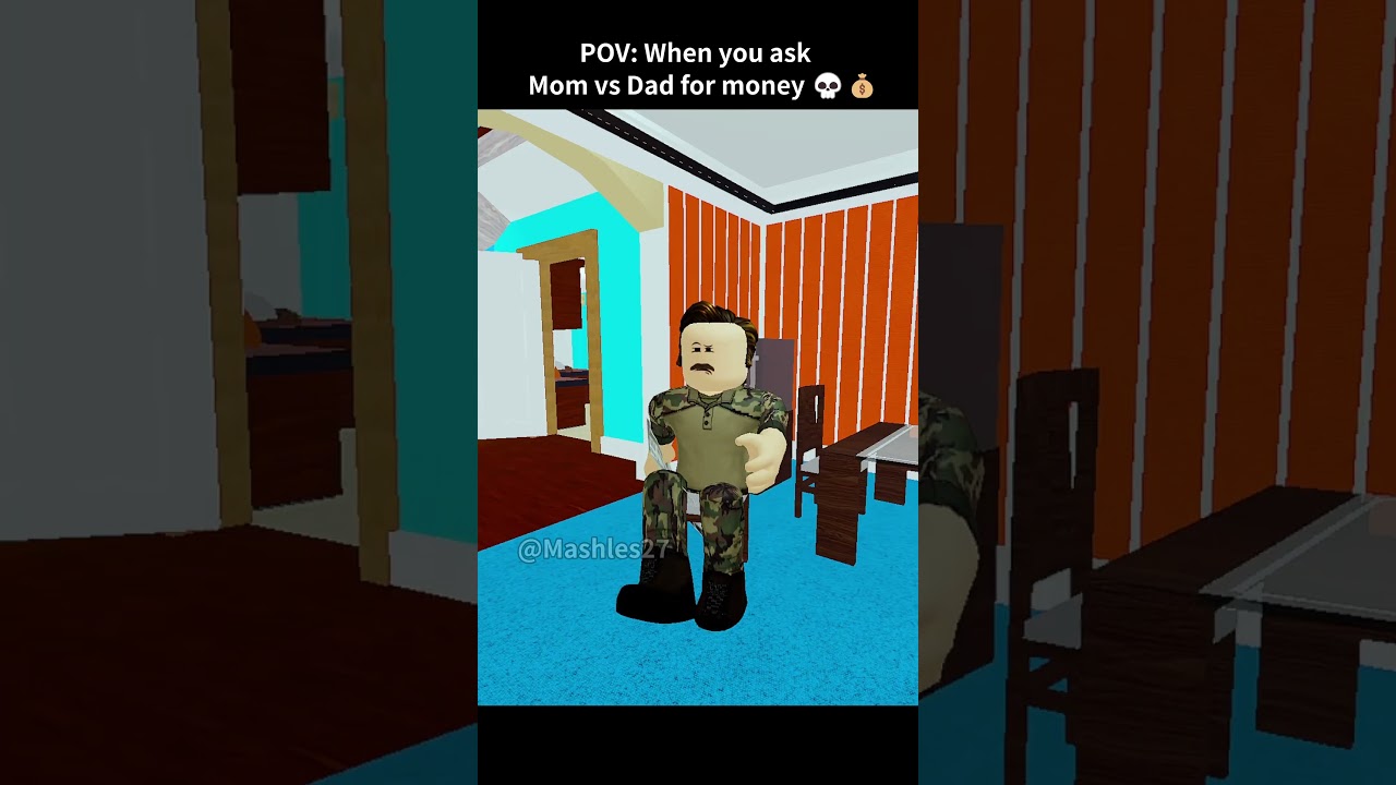 When you ask Mom vs Dad for money 💸😭 #roblox #shorts #robloxanimation #usa