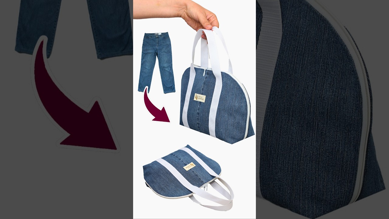 How to Sew a Denim Tote Bag from Old Jeans Easily | Miarti 🧵