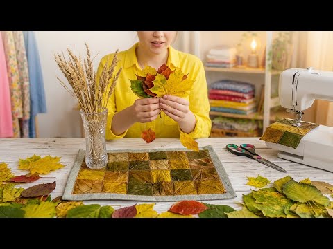 🍁НЕВЕРОЯТНАЯ ШВЕЙНАЯ ИДЕЯ ИЗ ОСЕННИХ ЛИСТЬЕВ! ТАКОЕ ВОЗМОЖНО? ВЗГЛЯНИТЕ ЧТО ПОЛУЧИЛОСЬ😍 я