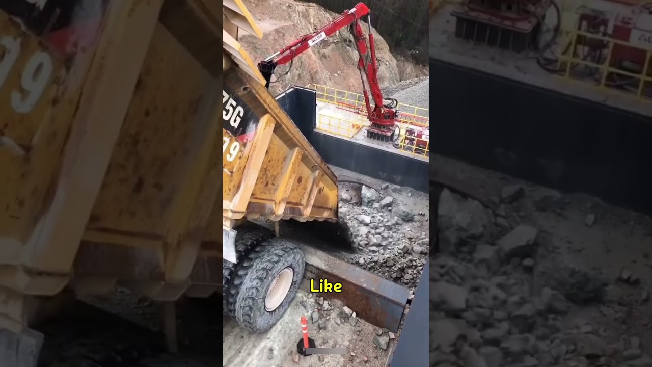 This Monster Machine Crushes Giant Rocks in Seconds! 😱 #shorts
