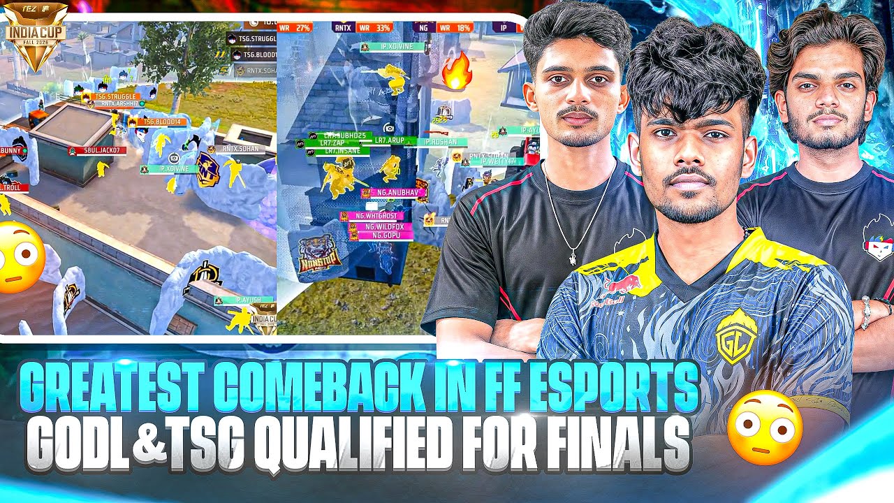 GREATEST COMEBACK IN FREE FIRE ESPORTS HISTORY🇮🇳🤯 | GODL & TSG QUALIFIED FOR FINALS✅ | FF ESPORTS