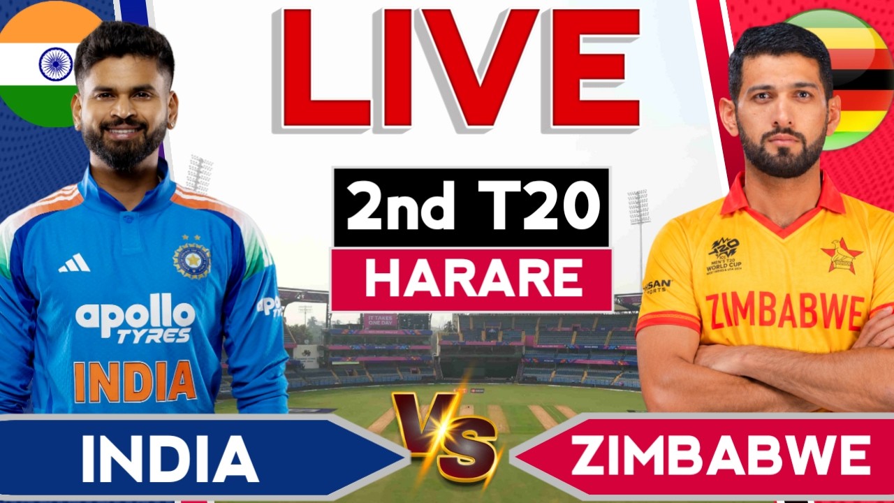 🔴Live India vs Zimbabwe 2nd T20 | Ind vs Zim Match | Ind vs Zim 2nd T20 Live Score Commentary🎙️