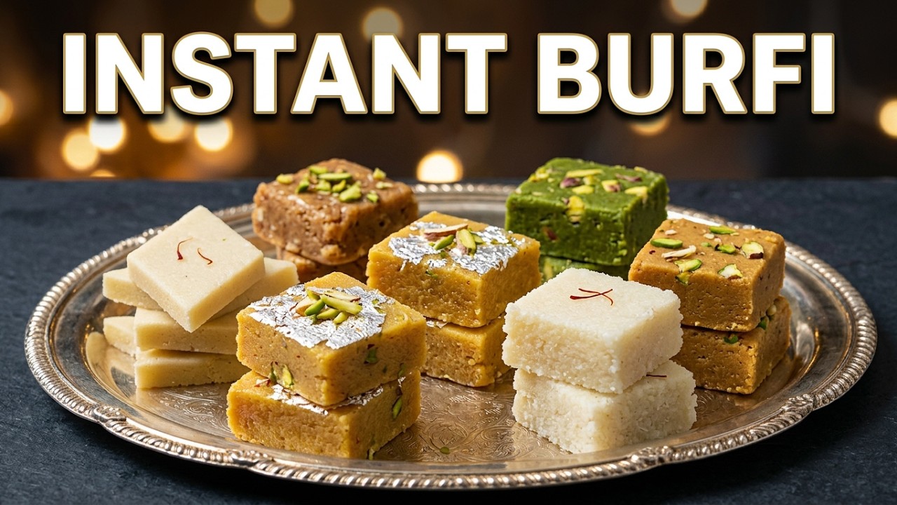 6 Easy Burfi Recipe | Instant Burfi Recipes |Simple Burfi Recipe | Quick & Easy Indian Sweets Recipe