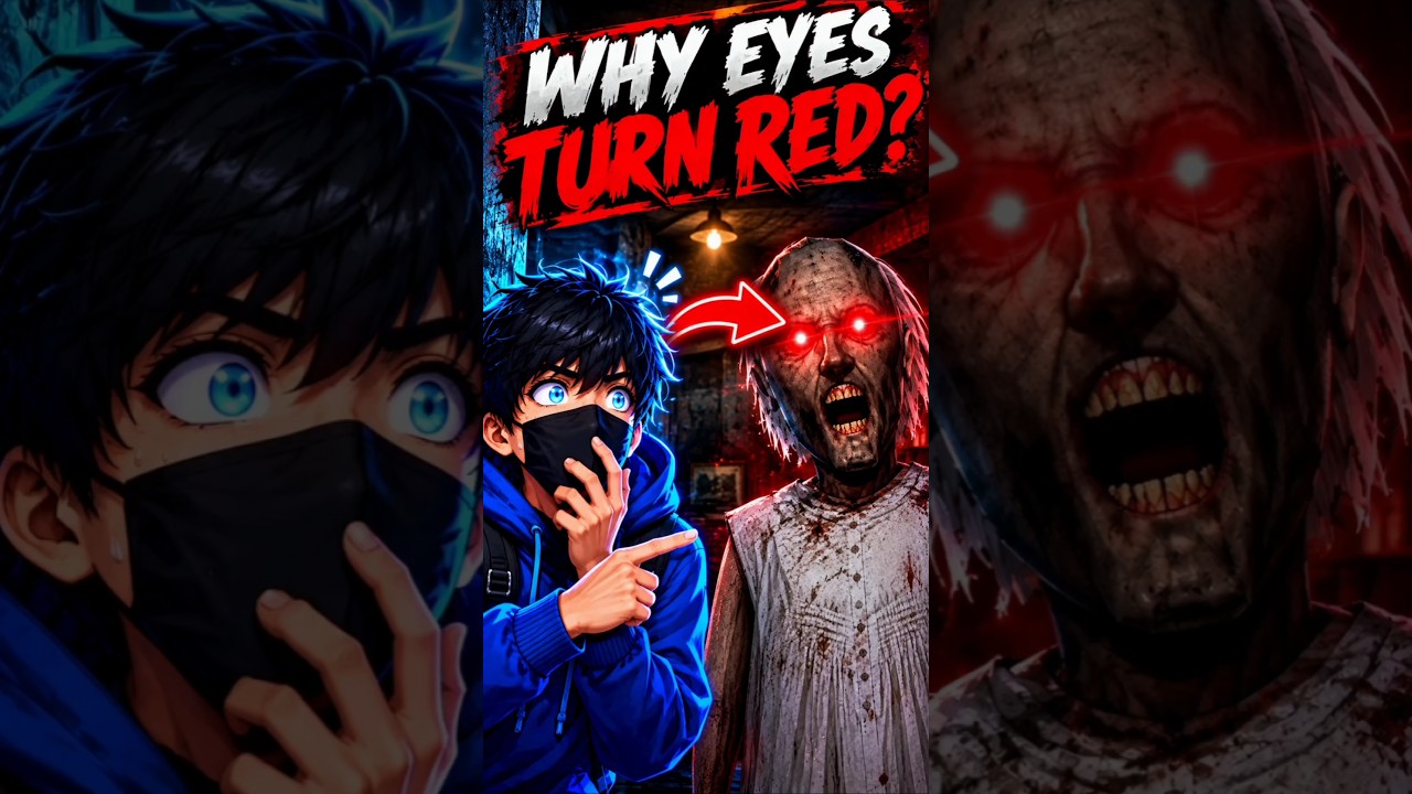 Why Do Granny's Eyes Turn Red? 😱 Secret Revealed! #granny #shorts