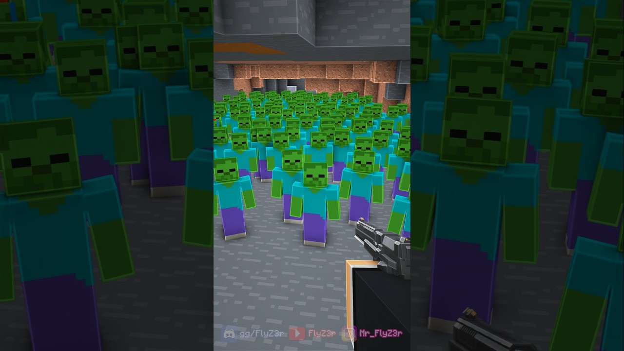 Je fais travailler 100 zombies pour ma survie minecraft !