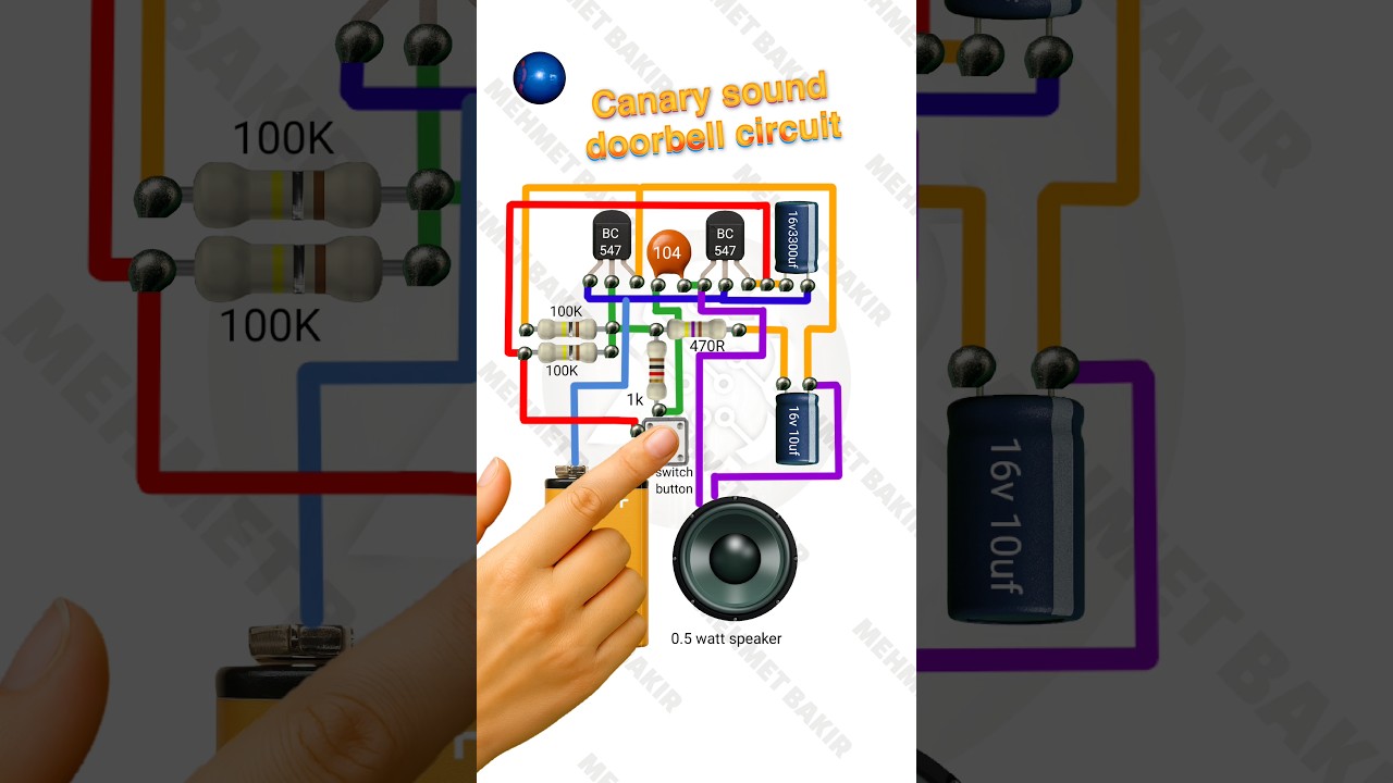 DIY Canary Sound Doorbell Circuit Using Just 2 BC547 Transistors!