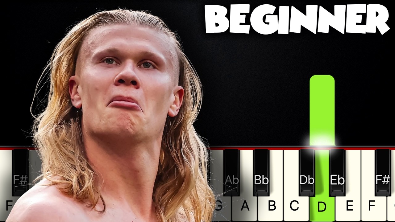 Haaland Song (Ha Ha Ha) - CTID | BEGINNER PIANO TUTORIAL