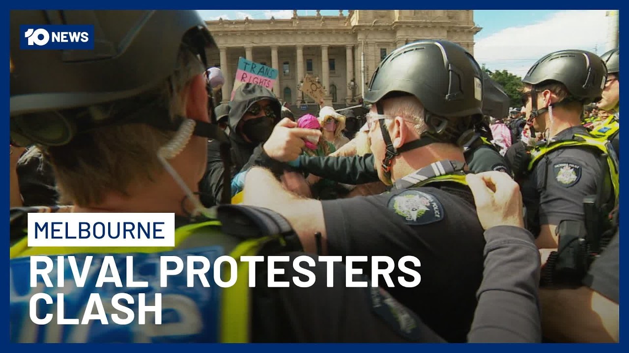 Police Intervene As Trans Activists Counter Women’s Rights Rally In Melbourne | 10 News