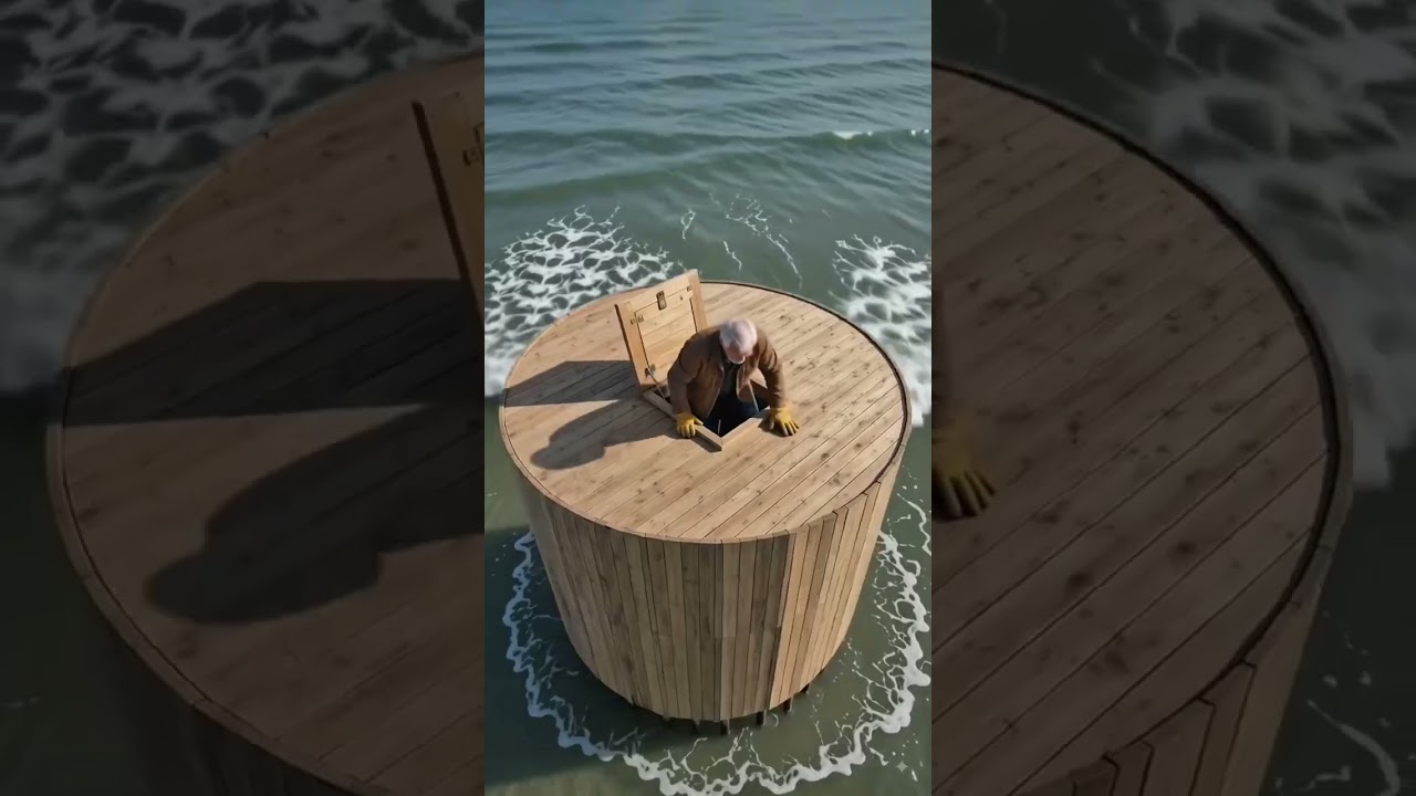 Building a beautiful house under the sea #asmrbuild #cabinadventure #survival