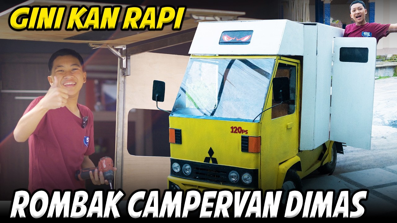 CAT BAK CAMPERVAN DITDIM!! SIAP JALAN😍😍 SEMEWAH INI TERNYATA TRUK CAMPERVAN DIMAS