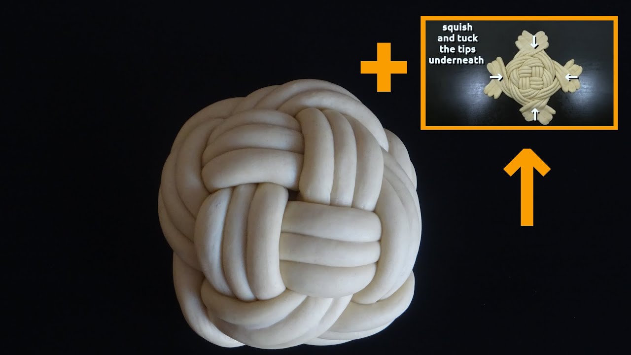 Round Challah from 12 strands → How to Shape + image guide #challah #bread #shaping #baking
