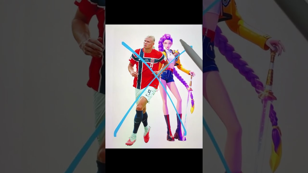 Creating Transformation K-POP RUMI x Haaland #worldcup2026  #shorts #tiktok #kpopdemonhunters #rumi