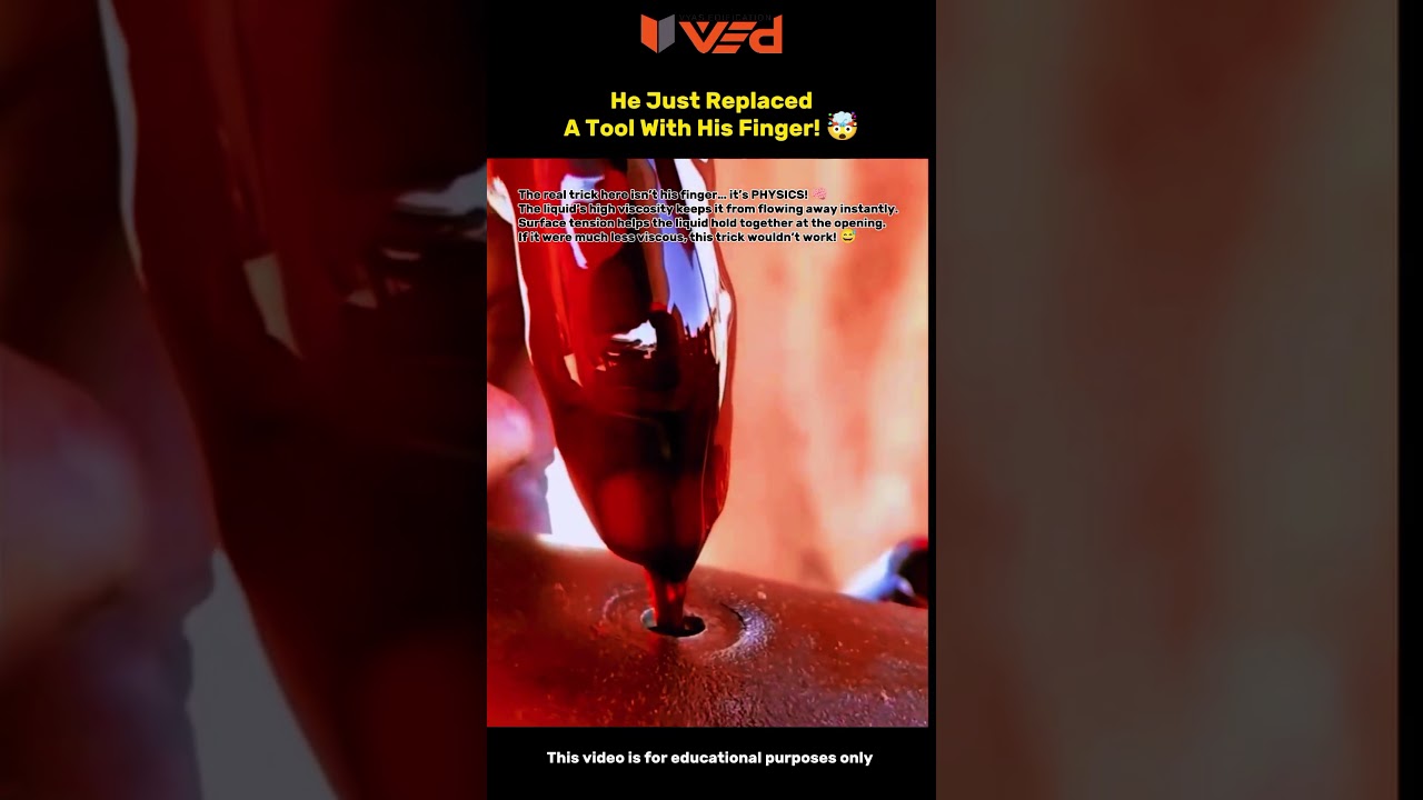 Viscosity Makes This Impossible-Looking Trick Work! 🤯 #shorts