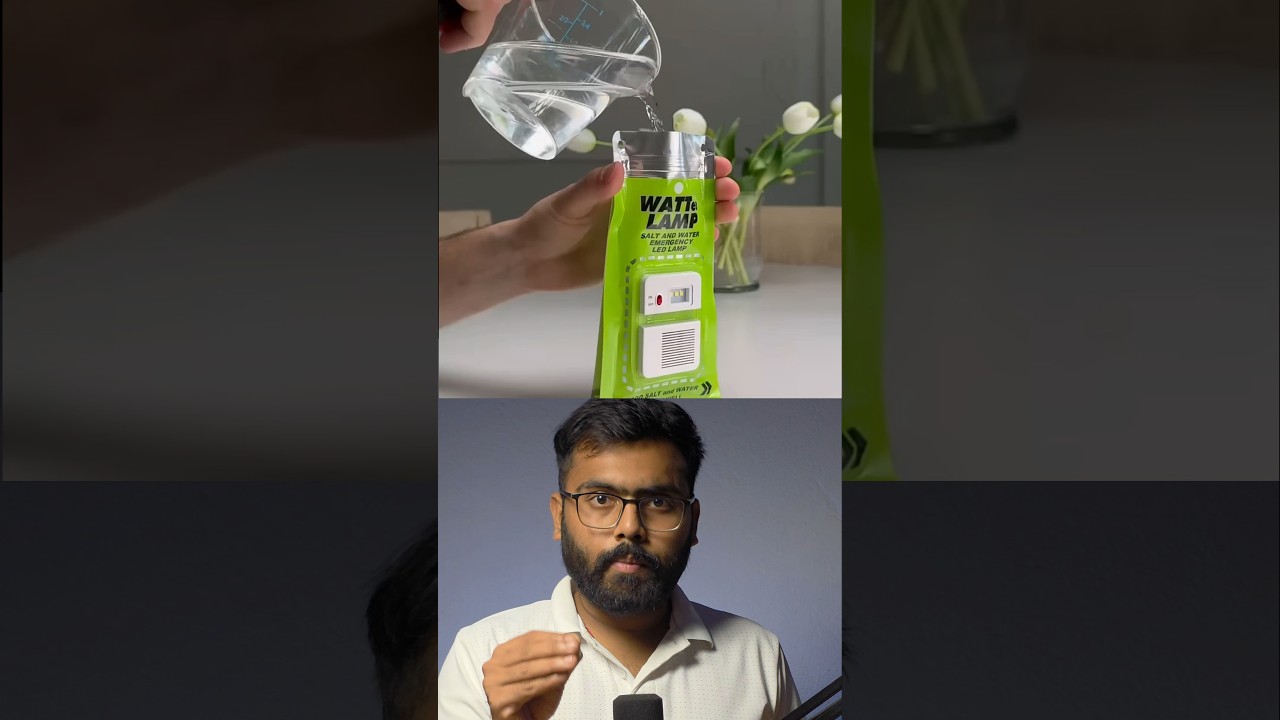 Namak Ke Pani Se Chalne Wala Lamp 🤯. #shorts #gadgets