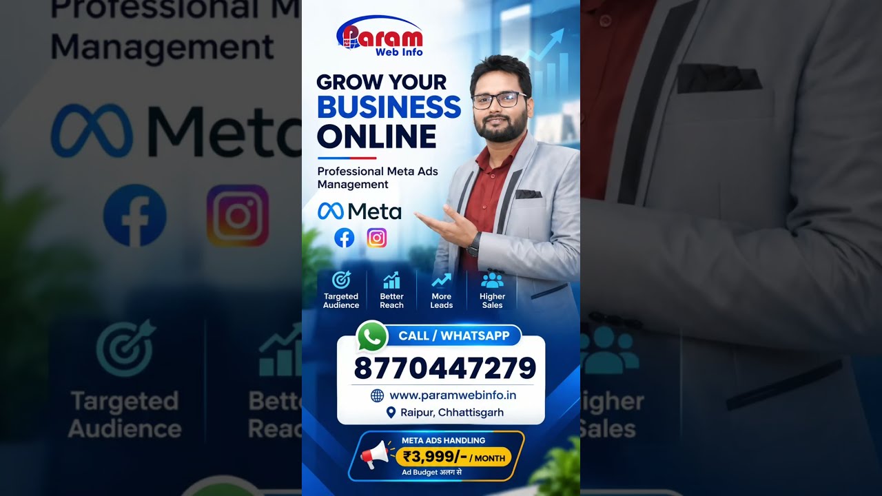 🚀 Grow Your Business with Digital Marketing | ParamWebInfo | Website, SEO & Social Media Marketing