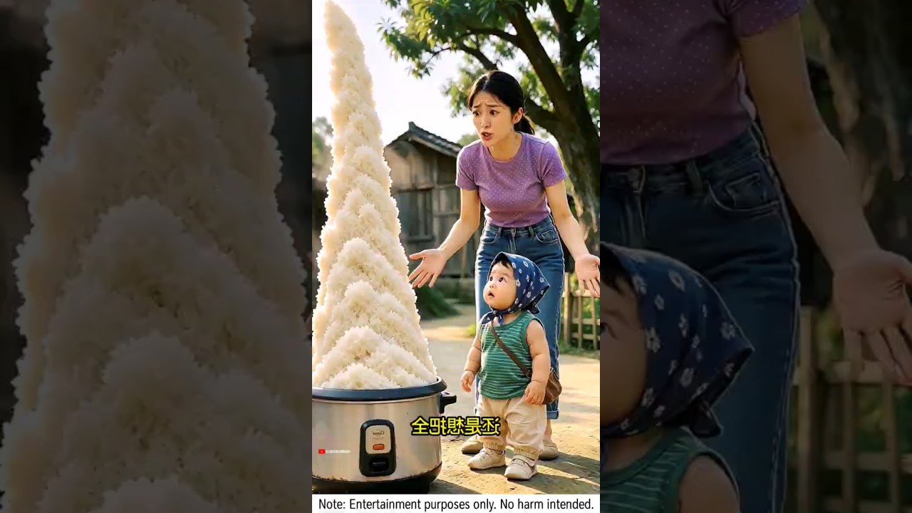 mountain of rice in the rice cooker 🤣 #funny #funnyvideo