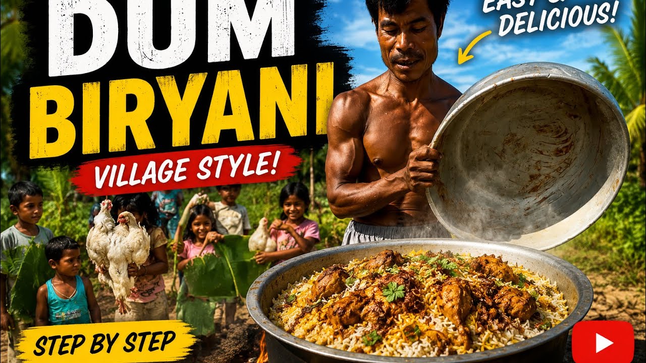 Dum biryani recipe 🍗 🤤👌🏻🔥 #viralvideo #food #villagerlifestyle #cooking #youtubeshorts #recipe 