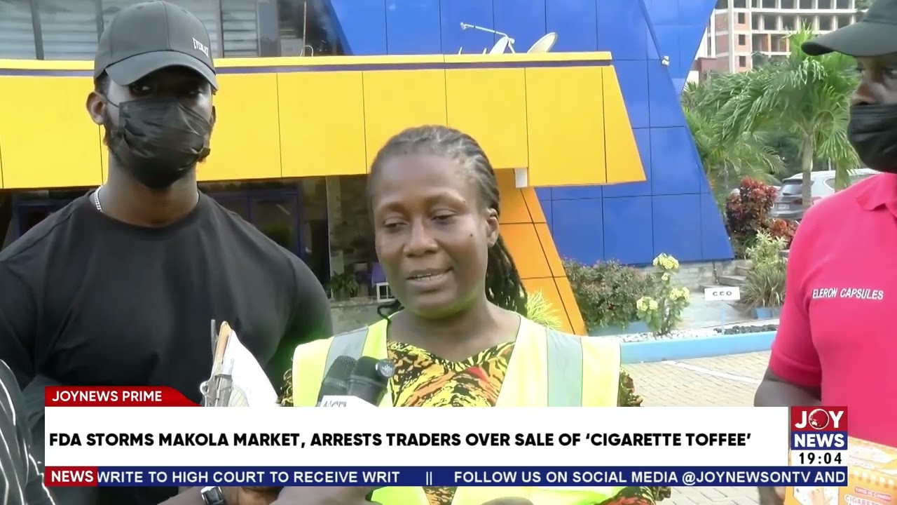 FDA storms Makola market, arrests traders over sale of 'cigarette toffee'