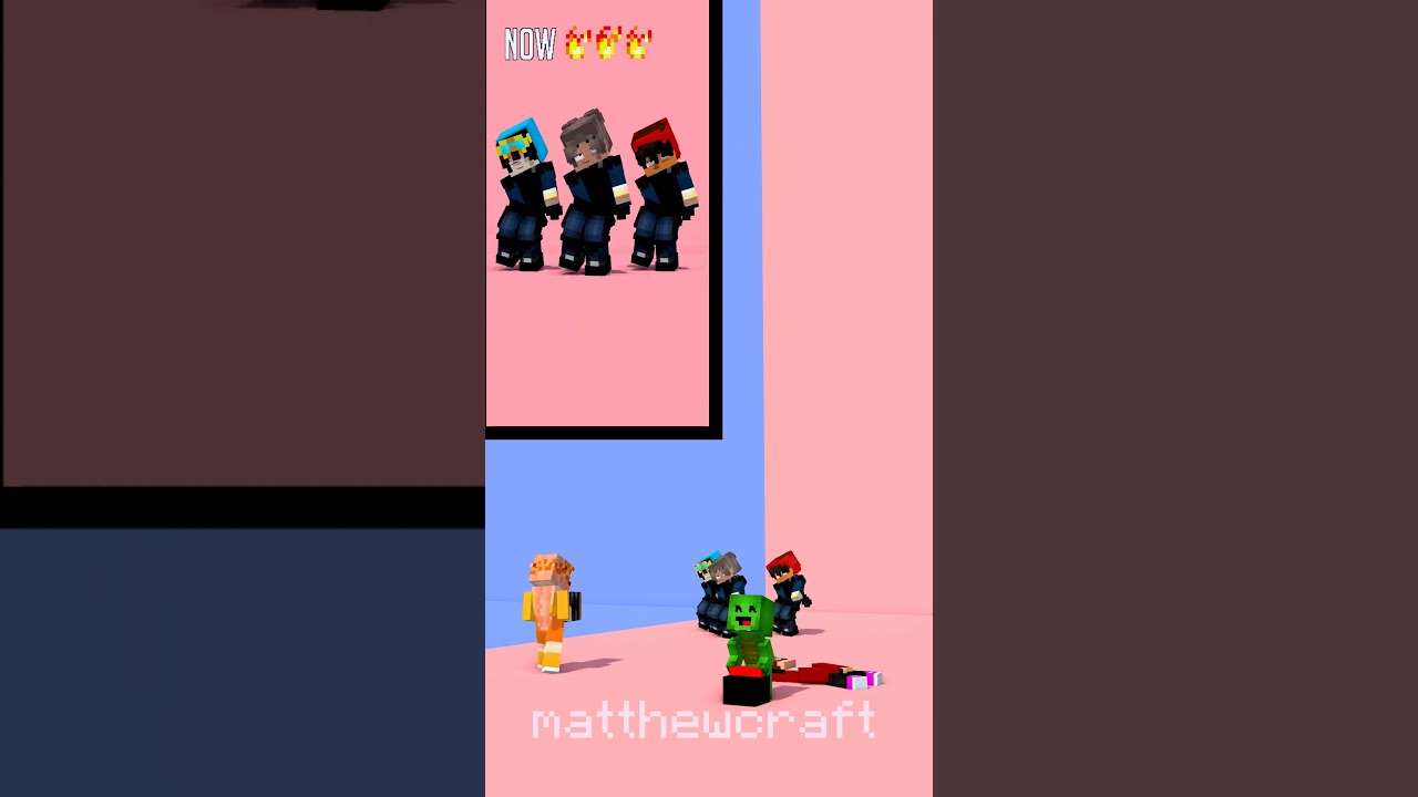 BTS then vs now  #matthewcraft #minecraft #cashminecraft #shorts