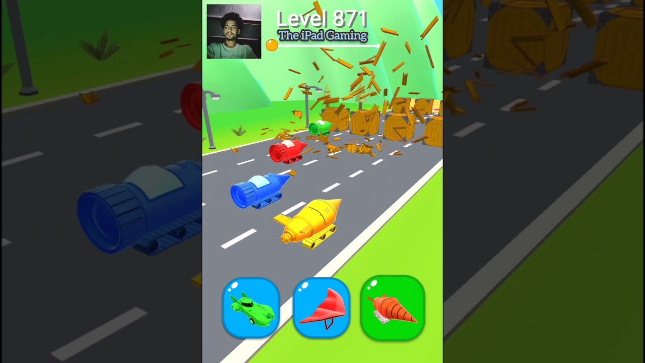 Shape-shifting Funny Race Gameplay new hyper casual game Level-871 #shorts #gameplay #shapeshifting