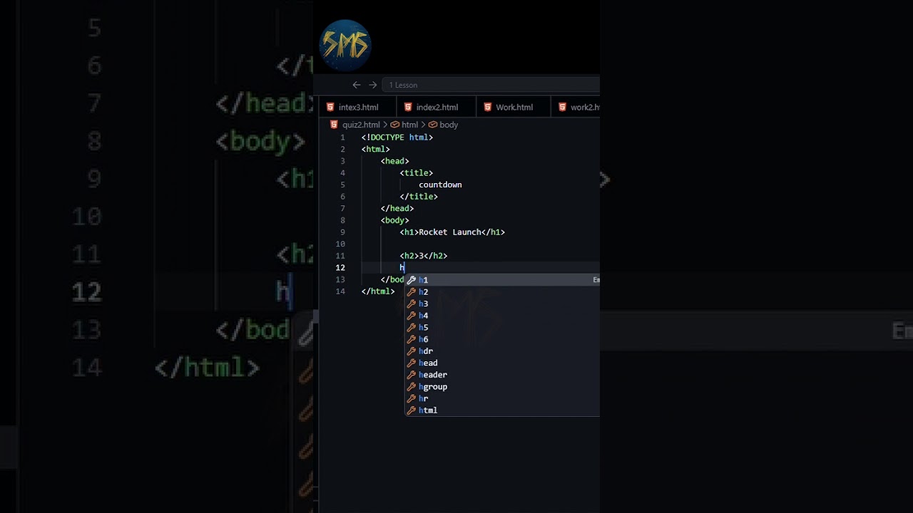 Learn HTML Headings with a Simple Rocket Launch Project